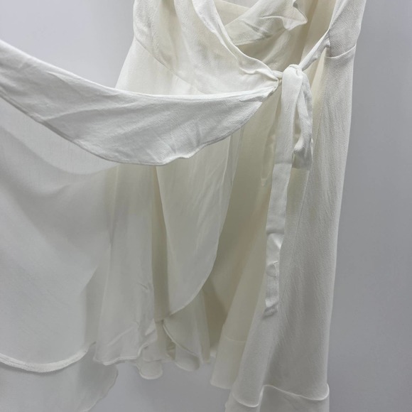 Cupcakes And Cashmere White Wrap Tunic Dress Layered Ruffle Sleeveless Small - Picture 5 of 12